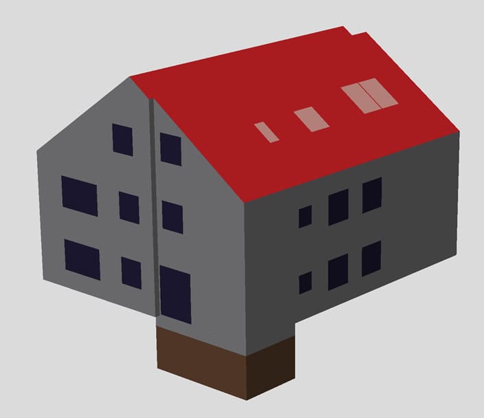 Gebäudemodell für die Energieberatung – Bauteile eines Wohngebädes